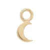 Crescent Moon Charm In Gold