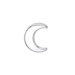 Threadless: Crescent Moon Pin In Gold -Body Vision Los Angeles 40383 BodyVision BVLAThreadlessCrescentMoonPininGoldSingle4mmWhiteGoldVENDORIMAGE