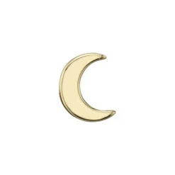 Threadless: Crescent Moon Pin In Gold -Body Vision Los Angeles 40383 BodyVision BVLAThreadlessCrescentMoonPininGoldSingle4mmYellowGoldVENDORIMAGE jpg
