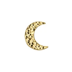 Threadless: Hammered Crescent Moon Pin In Gold -Body Vision Los Angeles 40383 BodyVision BVLAthreadlessHammeredCrescentMoonPininGoldSingle4mmYellowGoldVENDORPHOTO 75d37852 8340 41cf 8767 2966fe57b32f