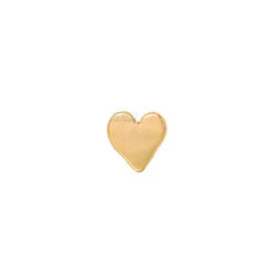 Flat Heart Threaded End In Gold -Body Vision Los Angeles 40400 BodyVisionBVLAFlatHeart ThreadedEndinGoldSingleExtraTinyYellowGold1