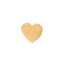 Flat Heart Threaded End In Gold -Body Vision Los Angeles 40400 BodyVisionBVLAFlatHeart ThreadedEndinGoldSingleMediumYellowGold1