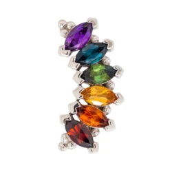 6 Gem Marquise "Panaraya" Threaded End In Gold Rainbow 2 With Genuine Gemstones -Body Vision Los Angeles 40401 BodyVisionBVLA6GemMarquisePanarayaFlatbackinGoldRainbow2withGenuineGemstonesSingleMediumWhiteGold2 7d2ab9f3 f2e5 4bdb abcf f7c81c849ef0