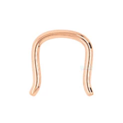 Gold Septum Retainer -Body Vision Los Angeles 40517 BodyVision BVLAGoldSeptumRetainerSingleRoseGold2