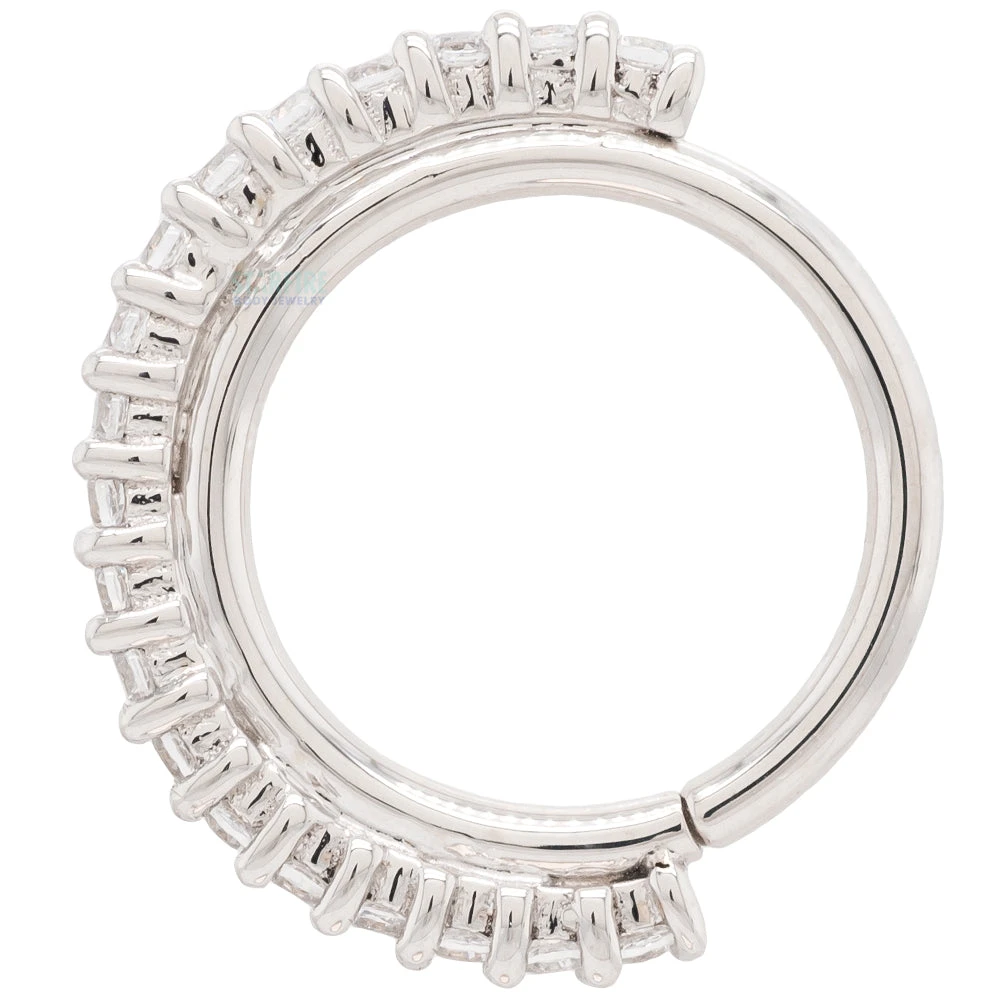 "Telesto" Seam Ring In Gold With White CZ's 4 "Telesto" Seam Ring In Gold With White CZ's - Image 4