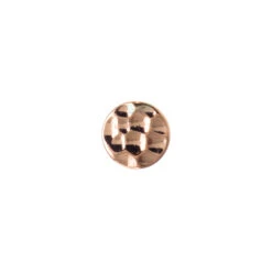 Round Disc HAMMERED FINISH Threaded End In Gold -Body Vision Los Angeles 40557 BVLABodyVisionRoundDiscHAMMEREDFINISHFlatbackinGoldSingle2.5mmRoseGold2 1