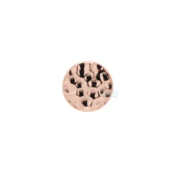 Round Disc HAMMERED FINISH Threaded End In Gold -Body Vision Los Angeles 40557 BVLABodyVisionRoundDiscHAMMEREDFINISHFlatbackinGoldSingle3mmRoseGold2