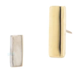 Threadless: Flat Rectangle Pin In Gold