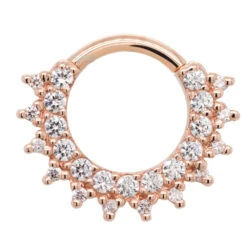 "Gem Kolo" Hinge Ring In Gold With White CZ's