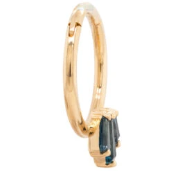 "Oceane 3" Hinge Ring In Gold With London Blue Topaz' -Body Vision Los Angeles 40652 BVLABodyVision Oceane 3HingeRinginGoldwithLondonBlueTopazAASingleYellowGold3