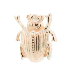 "Scarab Beetle" Threaded End In Gold