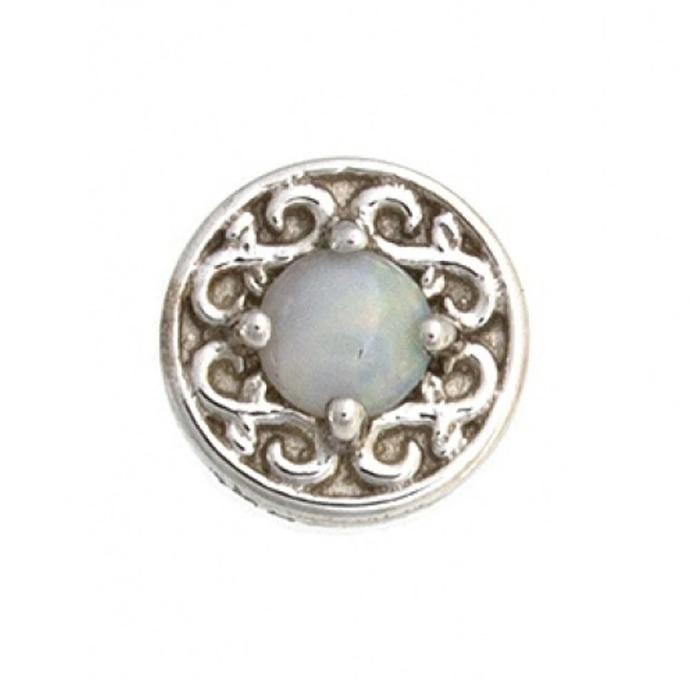 "Elizabeth" Threaded End In Gold With Genuine White Opal 4 "Elizabeth" Threaded End In Gold With Genuine White Opal - Image 4