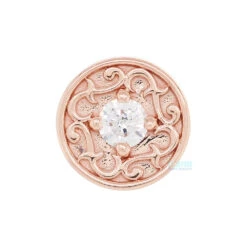 "Elizabeth" Threaded End In Gold With White CZ 10 "Elizabeth" Threaded End In Gold With White CZ -Body Vision Los Angeles 40947 BodyVision BVLAElizabethThreadedEndinGoldwithWhiteCZSingleRosegold5.5mm2