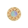 "Elizabeth" Threaded End In Gold With Genuine White Opal