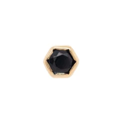 Honeycomb Threaded End In Gold With Onyx Faceted