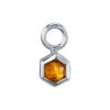 Honeycomb Charm In Gold With Rose Cut Citrine