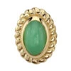 "Oval Raine" Threaded End In Gold With Chrysoprase