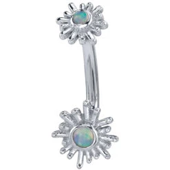 "Sunshine" J Curve In Gold With Genuine White Opal -Body Vision Los Angeles 40950 BodyVision BVLASunRayJCurveinGoldwithGenuineWhiteOpalSingleWhiteGoldVENDORPHOTO 8a828ec2 8e04 4918 bfbb 491b405b659d