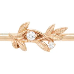 "Jessamine" Industrial Barbell In Gold With White CZ's 9 "Jessamine" Industrial Barbell In Gold With White CZ's -Body Vision Los Angeles 41093 BodyVision BVLAJessamineIndustrialBarbellinGoldwithWhiteCZsSingle11.4YellowGold4