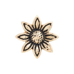 Golden Sunflower Threaded End In Gold -Body Vision Los Angeles 41294 BVLABodyVisionGoldenSunflowerThreadedEndinGoldSingle7mmYellowGold2