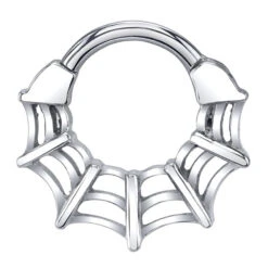 "The Charlotte Web" Hinge Ring In Gold