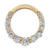 Graduating Gem "Oaktier" Hinge Ring In Gold With DIAMONDS