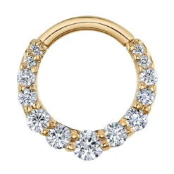 Graduating Gem "Oaktier" Hinge Ring In Gold With DIAMONDS