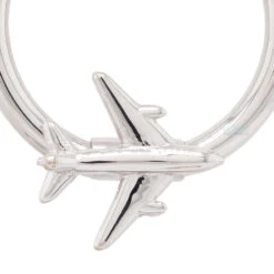 Airplane Gold Captive Bead Ring (CBR) -Body Vision Los Angeles 41413 BodyVision BVLAAirplaneGoldCaptiveBeadRing CBR SingleWhiteGold16ga3.84