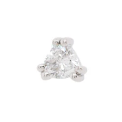 "Tanti" Threaded End In Gold With White CZ