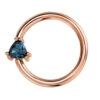 "Tanti" Seam Ring In Gold With London Blue Topaz