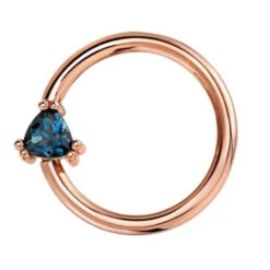 "Tanti" Seam Ring In Gold With London Blue Topaz