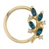 "Bitter Sweet" Seam Ring In Gold With London Blue Topaz & Diamonds