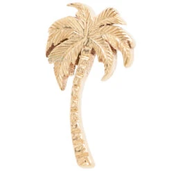 "Niki Palm Tree" Threaded End In Gold