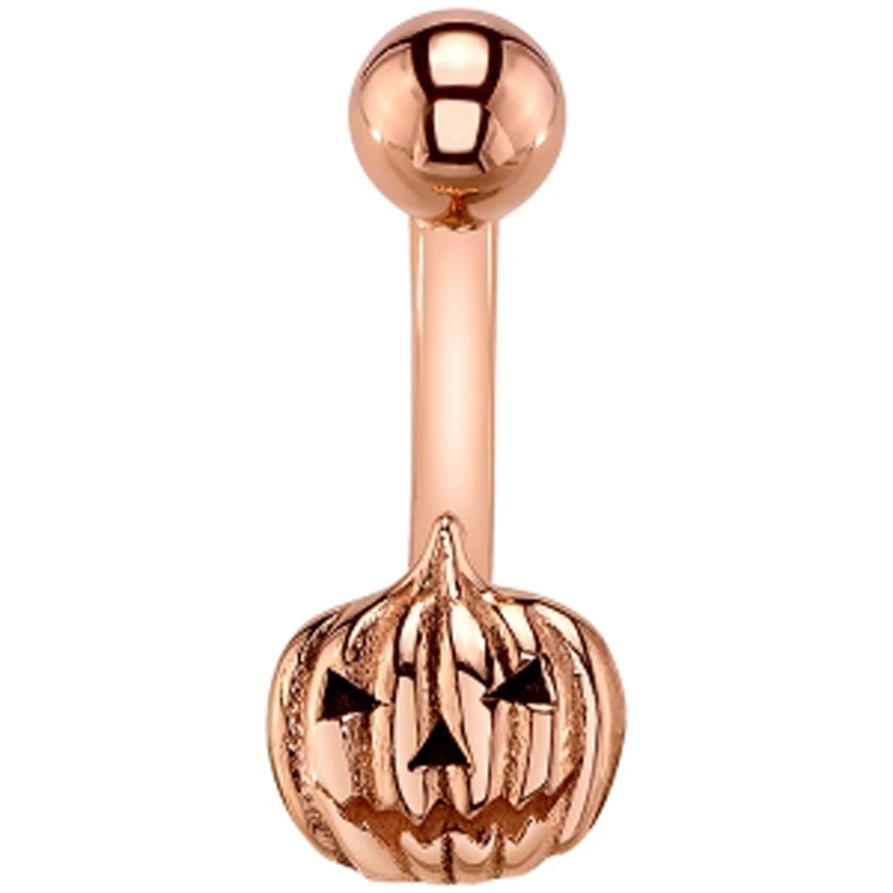 Jack O Lantern Navel Curve In Gold 1 Jack O Lantern Navel Curve In Gold
