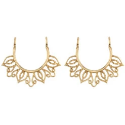 "Azalea" Stirrup Charm In Gold