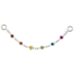 "Prisma" Chain Attachment In Gold Rainbow With Genuine Diamonds -Body Vision Los Angeles 41649 BodyVision BVLAPrismaChainAttachmentinGoldRainbowwithGenuineDiamondsSingleWhiteGold be6a88e9 0133 405e b63b 437d00edee20