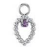 "Sophie Tear" Charm In Gold With Amethyst