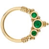 "Sylvie" Seam Ring In Gold With Emerald