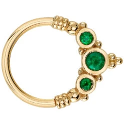 "Sylvie" Seam Ring In Gold With Emerald -Body Vision Los Angeles 41790 BVLA Sylvie SeamRingwithEmeraldSingleYellowGoldVENDORPHOTO 63b75639 3a12 4ae7 9826 6f73bffc5e8c