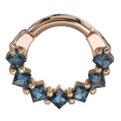 Tiffany Hinge Ring In Gold With London Blue Topaz'