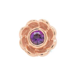 Water Lily Threaded End In Gold With Mystic Topaz -Body Vision Los Angeles 41798 BodyVision BVLAWaterLilyThreadedEndinGoldwithMysticTopazSingleRoseGold2 45db92e0 9258 41b9 b5b5 d08ae4bb85ac