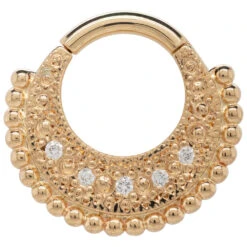 "Inara" Hinge Ring In Gold With Diamonds