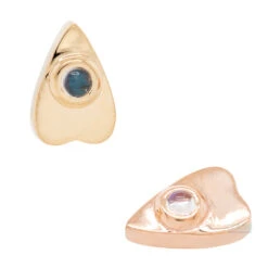 "Summon The Spirit" Threaded End In Gold With Rainbow Moonstone