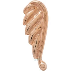 "Angel Wing" Threaded End In Gold -Body Vision Los Angeles 41846 BodyVisionBVLAAngelWingsThreadedEndinGoldSingleLeftRoseGold2