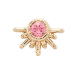 Threadless: "Live To Tell" Pin In Gold With Padparadscha Sapphire