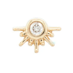 "Live To Tell" Threaded End In Gold With DIAMOND