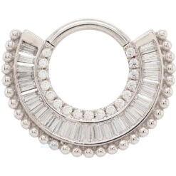 "Wanderlust" Hinge Ring In Gold With White CZ's -Body Vision Los Angeles 41852 BodyVision BVLAWanderlustHingeRinginGoldwithWhiteCZ sSingleWhiteGold16ga.5.16 e3db7582 c7ec 4603 adbf 8cb290c5f575