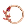 "Jasmine" Seam Ring In Gold With Anastasia Topaz & Padparadscha Sapphire
