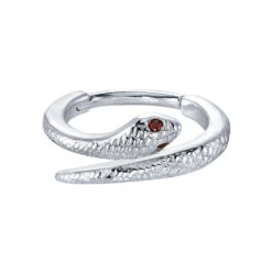 "Cobra" Hinge Ring In Gold With Garnet