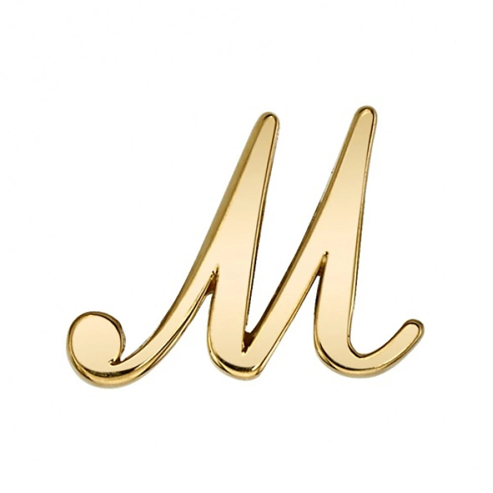 Threadless: Script Letter Pin In Gold 6 Threadless: Script Letter Pin In Gold - Image 6